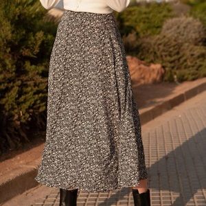 SHEIN Floral Zipper Skirt